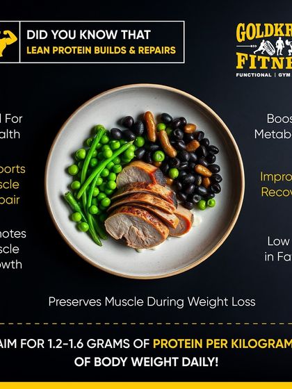 Lean protein is vital for your health. It supports muscle repair and growth, boosts metabolism, improves recovery, and helps preserve muscle during weight loss.