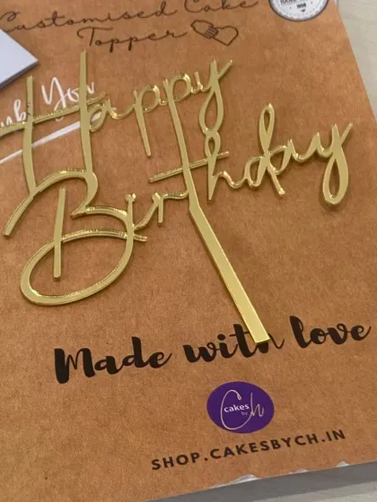 A simple "Happy Birthday" topper, a versatile option for any celebration.