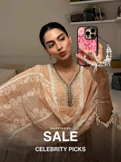 A sneak peek of my celebrity picks on sale. Khushi Kapoor's favorite Twyla Kurta Set is part of the Happiness Sale.