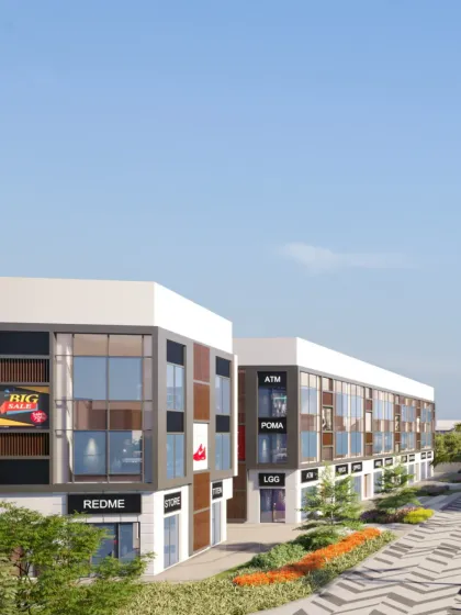 This render of V'lante in Gurugram highlights its role as a catalyst for community. The building's bold architectural identity and central street are designed to transform the area into a thriving destination.