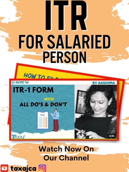A promotional image for our YouTube tutorial on filing ITR-1, the form used by most salaried individuals. The video covers all the essential do's and don'ts for a hassle-free filing.