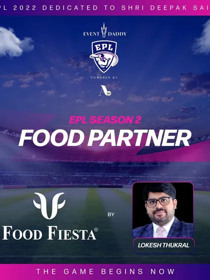 Proud to be the food partner for EPL Season 2. Collaborating with major events like this allows me to showcase my culinary skills to a wider audience.