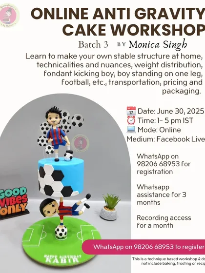 Announcing Batch 3 of my Anti-Gravity Cake Workshop! This online class teaches you how to make your own stable structures, create fondant figures, and master the technicalities of these amazing cakes.