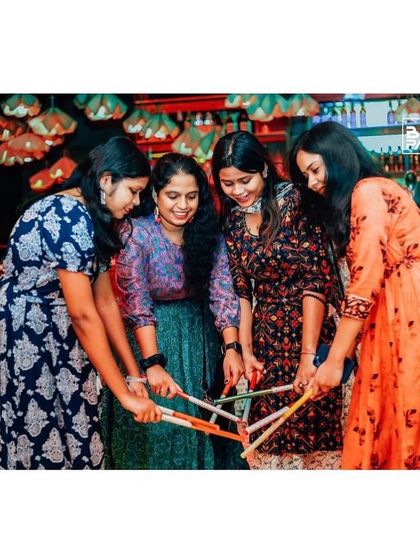 A fun moment with dandiya sticks at The Fixx.