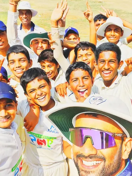 A happy selfie with the MCA U-14 Dombivli Centre squad. It's a pleasure to work with these enthusiastic young cricketers during the official summer camp.