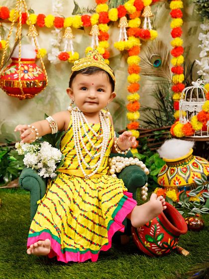 Janmashtami Mini-Sessions: Little Krishnas & Radhas photo 16