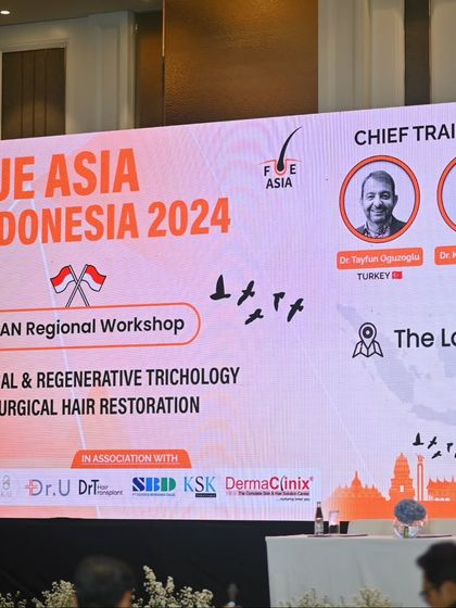 The main stage at the FUEASIA Indonesia 2024 regional workshop, with me and Dr. Tayfun Oğuzoğlu as chief trainers.