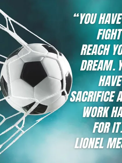 We are inspired by the greats. Lionel Messi's words on sacrifice and hard work reflect the core values of our academy.