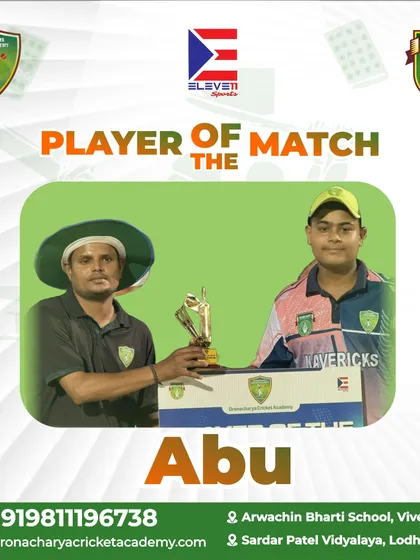 Abu receives the Player of the Match award from his coach. This moment reflects the strong bond between our coaches and players, built on mentorship and shared goals.