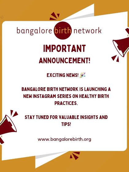 An important announcement about our Instagram series on Healthy Birth Practices. We are always creating new content to provide valuable insights and tips for our community.