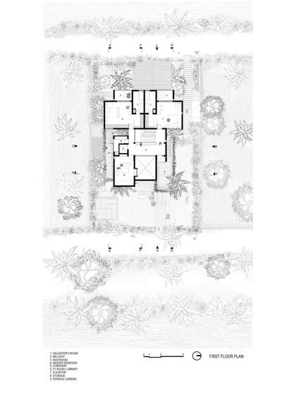 The first floor plan for the SANCTUM House.
