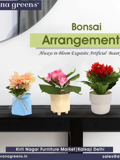 Always in bloom, our exquisite artificial bonsai arrangements are perfect for adding a touch of elegance to any space.