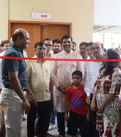 At the inauguration of the Janasthan artist group exhibition at Kusumagraj Smarak, Nashik.