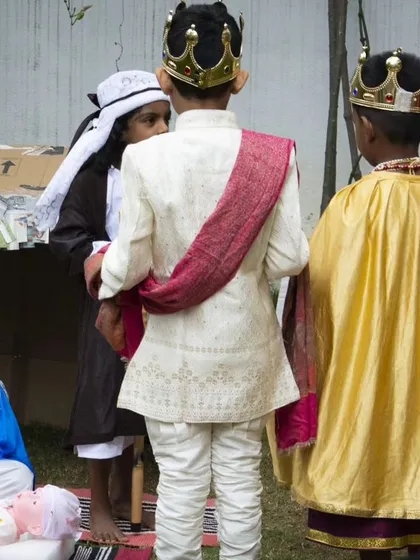 Beautiful photographs from our outdoor Christmas nativity play, capturing the children in their roles as they bring the story to life.