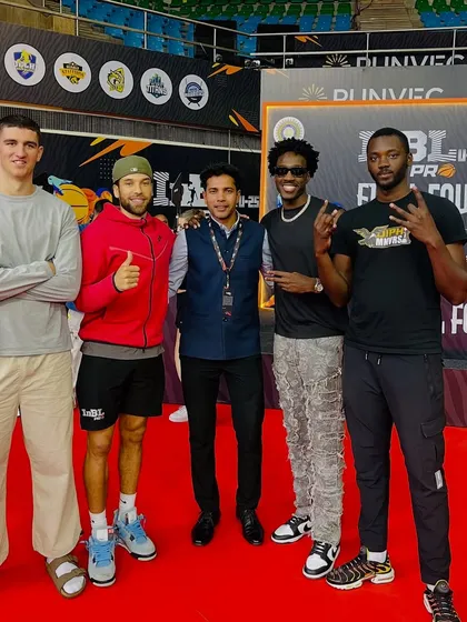 With a group of international and Indian players at an INBL event. The league is a melting pot of talent, and it's an honor to be part of this community.