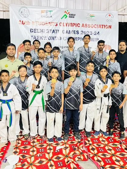 Team Oscar at the Delhi State Student Olympic Games. We don't just participate, we compete to win. Look at the medals.