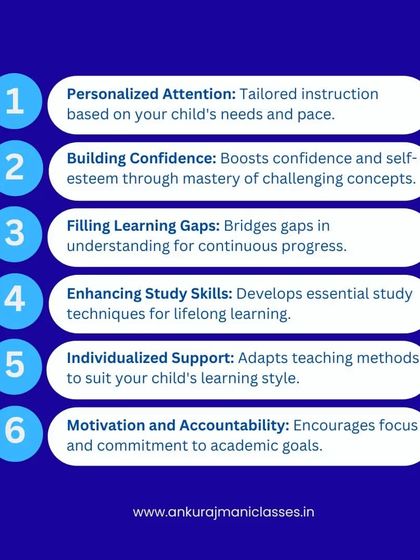 This graphic lists the key benefits of tutoring, from personalized attention and building confidence to enhancing study skills for lifelong learning.
