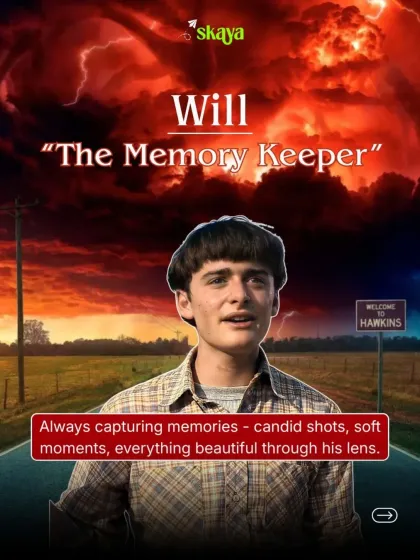 Which Stranger Things traveler are you? Are you Will, "The Memory Keeper," always capturing the beautiful, candid moments? Every friend group has one.