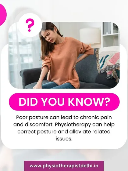 Did you know that poor posture is a leading cause of chronic pain? Physiotherapy is highly effective in correcting alignment and alleviating related issues like backaches and headaches.