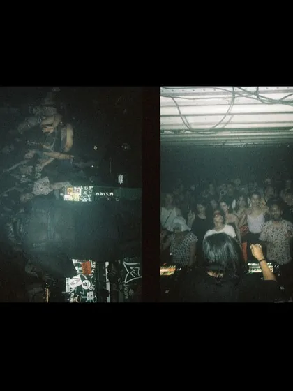 A split image from my Berlin set, showing me on the decks and the packed crowd. It was a night of pure, instinctive energy and global bass sounds.