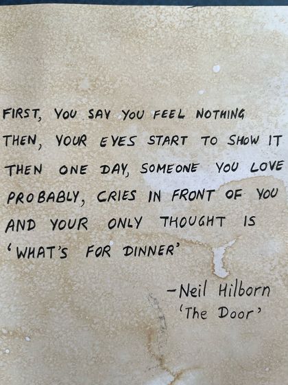 I came across this quote by Neil Hilborn and it hit me so hard I had to put it in my journal. Sometimes, a simple collage is the best way to capture a feeling that words alone can't express.