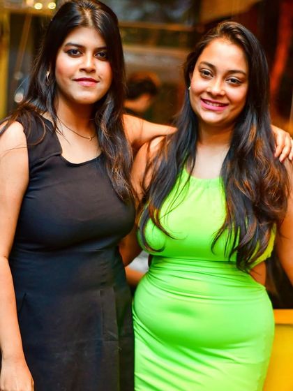 A group of friends enjoying the unlimited free beers and shooters at our weekly Ladies' Night.