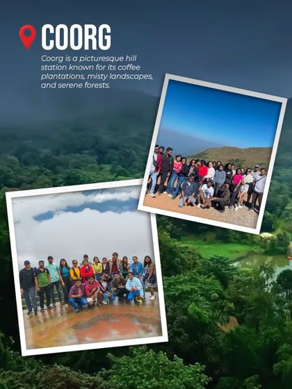 A graphic promoting our Coorg trip for the long weekend of April 30th.