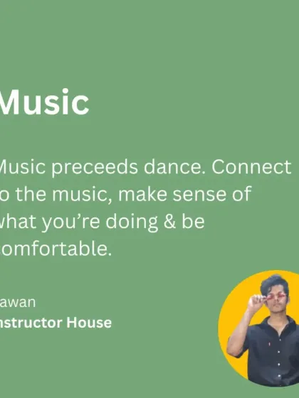 Tip from instructor Pawan: Connect to the music first.