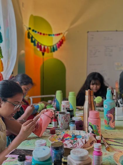 My team focused on painting custom orders. I'm so grateful for their dedication and talent.