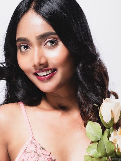 A smiling close-up, capturing a joyful moment.