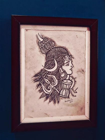 A collection of my other framed A4 size zentangle and sketch artworks, including various animals and patterns.