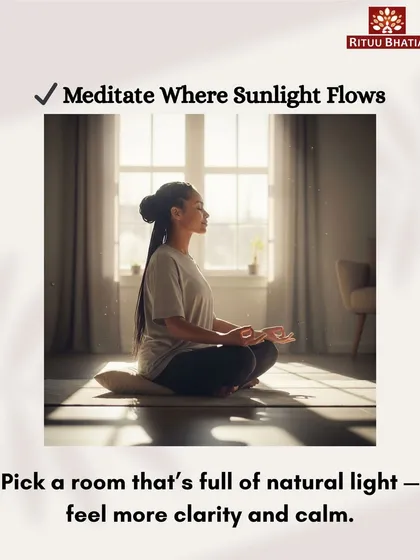 To get the most out of your yoga or meditation practice, pick a room that is full of natural light. Meditating where sunlight flows brings more clarity and calm, enhancing the spiritual benefits of your routine.