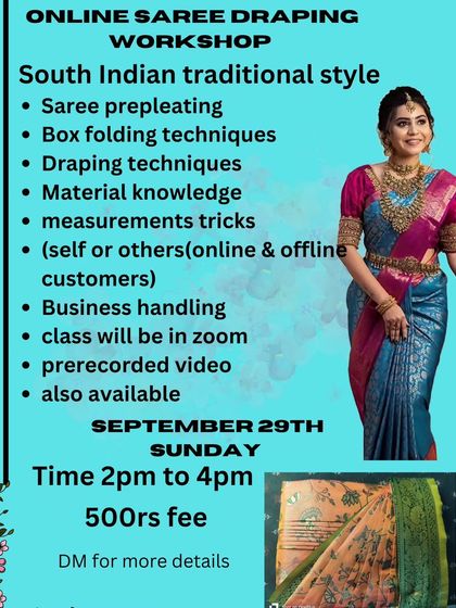 A flyer for a September workshop, showing the consistent and reliable schedule of my classes.