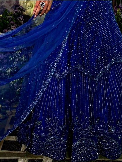 More images from engagement ceremonies and pre wedding shoots. This collection showcases a wide range of styles and color palettes, from playful and romantic to bold and regal, all custom designed for the couple's celebration.