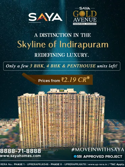 We are redefining luxury in Indirapuram, and only a few of our 3 BHK, 4 BHK, and Penthouse units are left. This is a final opportunity to own a home in this distinctive skyline landmark, with prices starting from ₹2.19 CR.