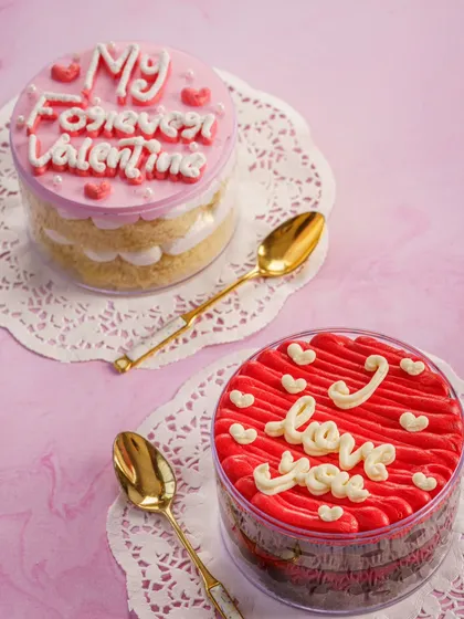 Love conquers all. Happy Valentine's Day from me to you, featuring my custom "My Forever Valentine" and "I Love You" cake tubs.