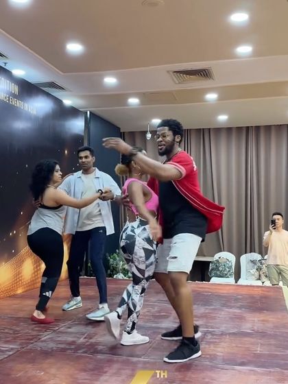 Learning is a lifelong journey. Here I am participating in a workshop with world-renowned artists Terry and Cecile, absorbing a fun and groovy choreography. I always bring these new insights back to my own students.