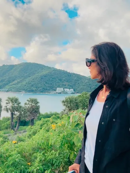 Taking a moment to breathe deep and soak in the view while traveling in Thailand. Fitness gives me the freedom to travel solo and be fully present in beautiful moments like this.