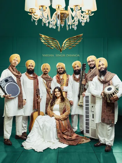 With my talented band, a group of wonderful musicians from Punjab and Mumbai. We are all here to create music that touches the soul. Collaboration is key, and I am blessed to share the stage with such kind and gifted artists.