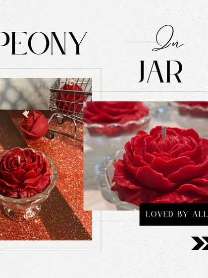 My Peony in a Jar candle is a bestseller, loved by all. It's an elegant and romantic gift, perfect for Valentine's Day.