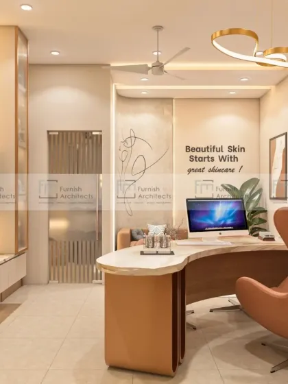 A doctor's cabin should be both professional and reassuring. We designed this office with a clean layout, ample storage, and comfortable seating to ensure a space that is efficient for the doctor and calming for the patient.