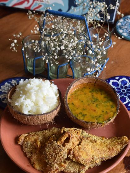 Simple things in life: Dal, Chawal, and Fried Fish. This is the ultimate comfort food for me, and it’s a reminder of how simple, well-made food can be the most satisfying.