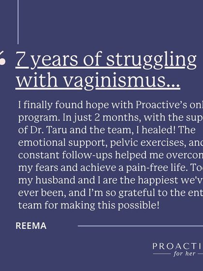 Reema describes finding hope in our online program after a 7-year struggle. In just two months, the combination of emotional support, pelvic exercises, and constant follow-ups helped her achieve a pain-free life.