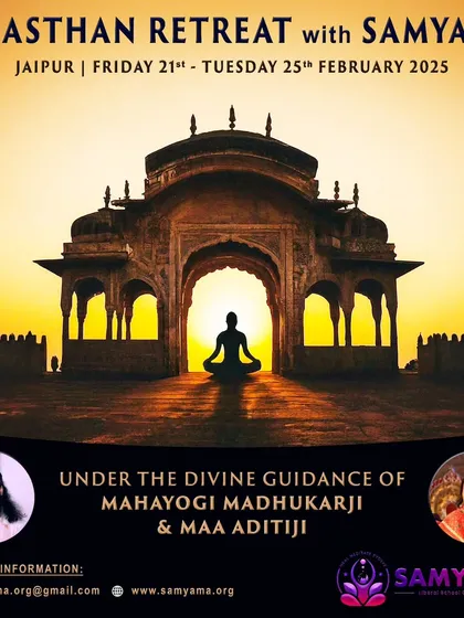 We invite you to our upcoming Rajasthan Retreat. This is an opportunity to immerse yourself in a journey of meditation and healing amidst the royal heritage of Jaipur, under our divine guidance.