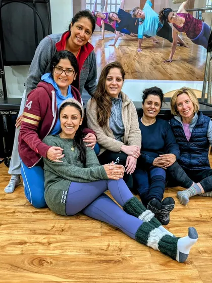 A joyful group photo on a chilly day. We always keep the energy warm and positive inside the studio, no matter the weather outside.
