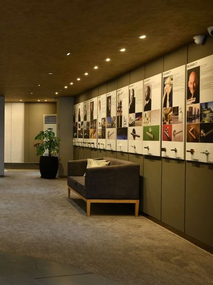 Further details from the Gala showroom, emphasizing the tactile beauty of the architecture, the curated displays, and the luxurious walk-in closet mockups.