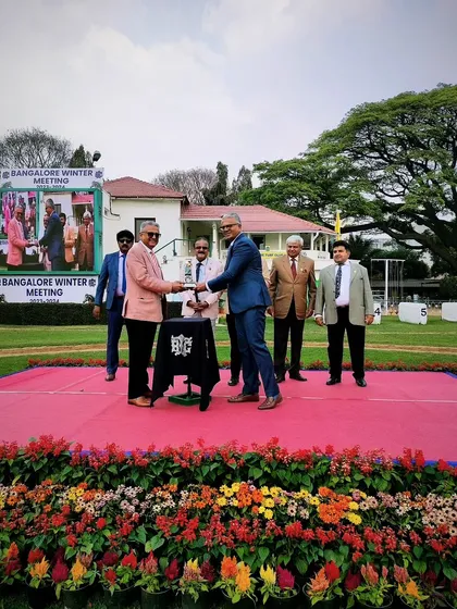 The P.V. Shetty Memorial Cup presentation.
