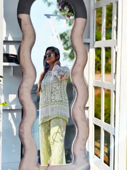 A creative shot from the Haldi carnival at Ananta. The decor was full of unique elements, making for beautiful photo opportunities between the games and rituals.