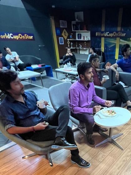 Another shot of the experts' lounge at Star Office, where our catering services helped create a comfortable environment for analysis and discussion.