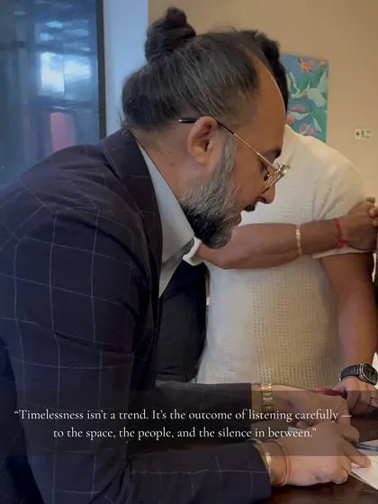A few more moments from my team's birthday celebration for me. Their words remind me that timelessness is not a trend; it is the outcome of listening carefully to the space, the people, and the silence in between.
